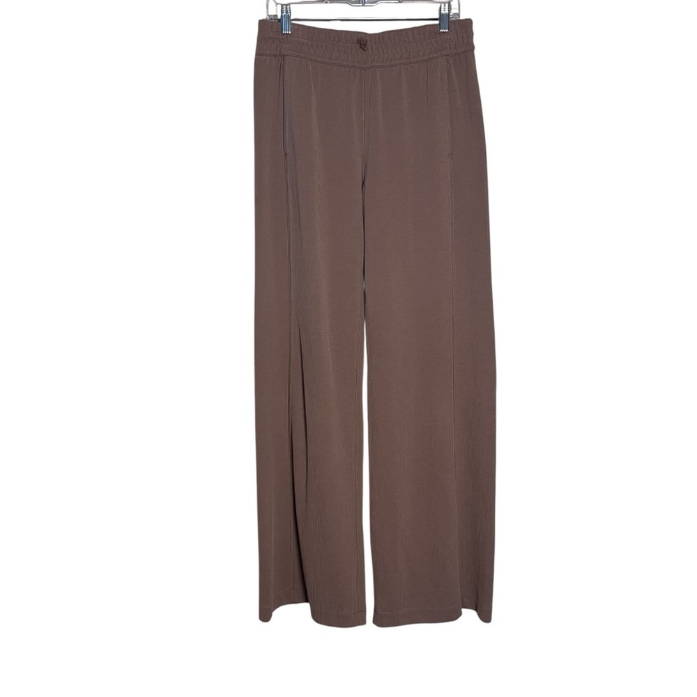 Wide Leg Ribbed Drawstring Pants in Taupe Inseam 34 - Picture 11 of 15